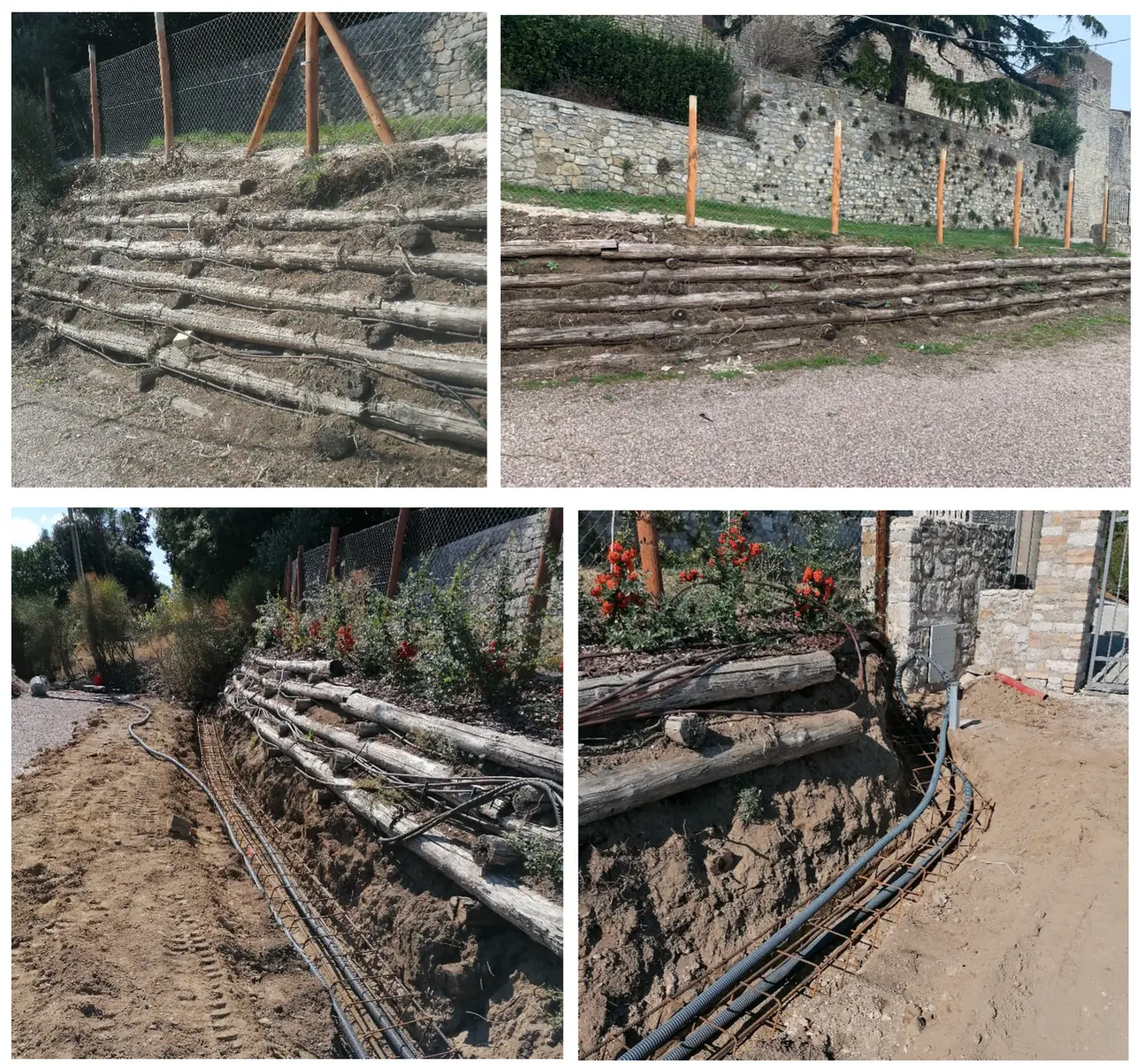 Driveway retaining wall in reinforced concrete and stone, Collelungo, San Venanzo (TR) - Giovanni Bibaj Renovations (1)