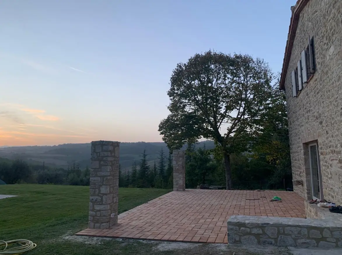 Stone pergola construction in Monte Castello di Vibio (PG) - Giovanni Bibaj Renovations (10)