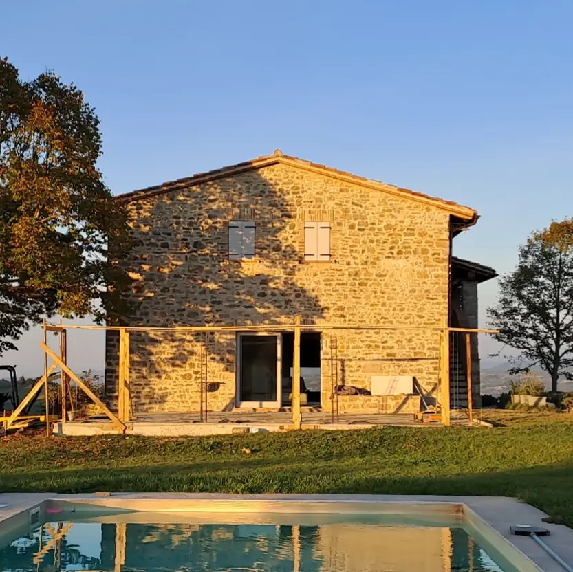 Stone pergola construction in Monte Castello di Vibio (PG) - Giovanni Bibaj Renovations (3)